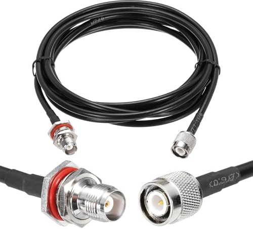 QUARKZMAN 1 Pezzo Cavo Coassiale RG58 10ft/3 M, Cavo Coassiale TNC Maschio A TNC Femmina 50 Ohm Cavo Di Estensione A Bassa Perdita Per Radio CB, Antenna GPS, Radio Wi-Fi, Dispositivi RF