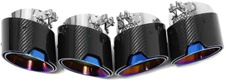 Terminali di scarico Per BMW X3M X4M F97 F98 Tubo di scarico in fibra di carbonio con innesto diretto, puntale marmitta,4 pezzi/lotto Silenziatore di scarico(Blu)