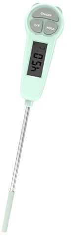 Termometro Digitale Da Cucina - Misuratore Della Temperatura Del Latte E 'Acqua Per Alimenti Con Sonda In Acciaio Inossidabile, Accessorio Pratico Per Casa, Viaggio, Picnic, Barbecue, Strumento Ef