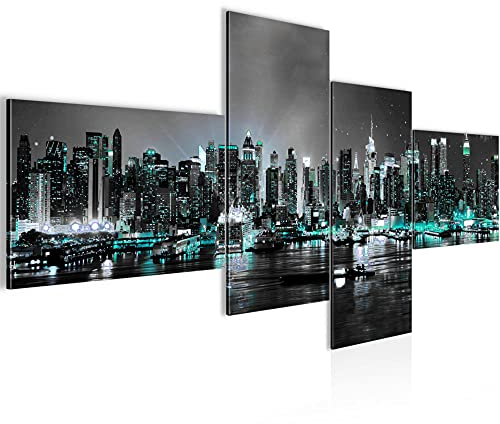 Runa Art Quadro XXL New York City 200 x 100 cm Stampa D'Arte Murale Tela Non Tessuta Decorazione Soggiorno Camera Da Letto 605441b
