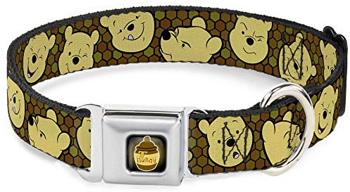 Buckle Down Dc-wdy273-l Dyhp Pot de Miel en Couleur Noir/Browns Collier de Chien, L/15–66 cm