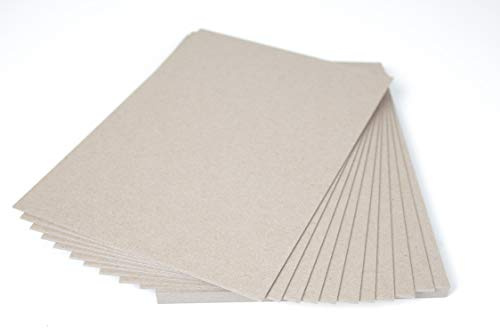 House of Card & Paper Graues Kraftkarton, 1500 Mikron, 945 g/m², A2, 10 Blatt pro Packung, GREY