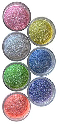 OH! SWEET ART - Easter Disco Cake SET (7 colors) Baby Pink/Baby Blue/Baby Violet/Baby Yellow/Baby Green/Baby Orange/Rainbow, (5 g each bottle),cakes, cupcakes, decorating, cake pops