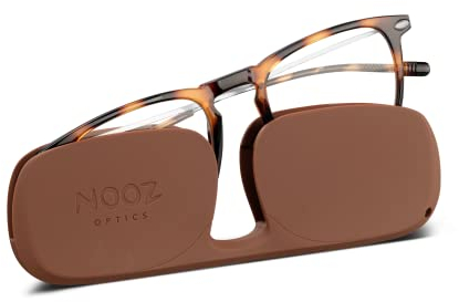 Nooz Optics - Blaulichtfilter brille ohne sehstärke Damen und Herren für Bildschirm, Smartphone, Gaming oder Fernsehen - Quadratische Form - Tortoise Farbe - Dino Collection