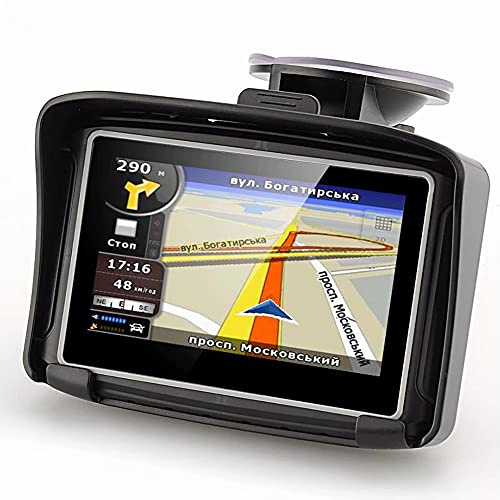 4.3 Inch All Terrain IPX7 Waterproof Motorcycle GPS Navigation System, Rugged Design, with Motorcycle Special Bracket and Equipment Protection Cover