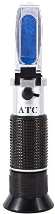 Réfractomètre antigel, réfractomètre au glycol outil de testeur de liquide de refroidissement de moteur acide de batterie d'antigel de voiture ATC ~