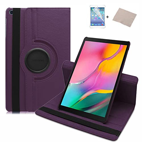 FURROB® Tab P11 J606/P11 Plus J607, custodia in pelle PU, rotazione a 360 gradi, con funzione di supporto, per Lenovo Tab P11 2020/P11 Plus 2021 da 11 pollici e pellicola protettiva per display (viola