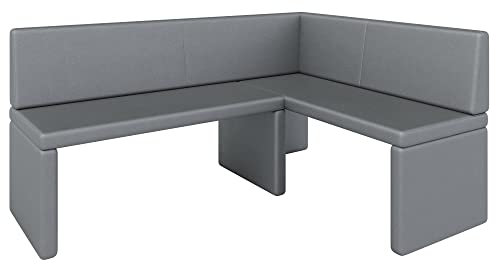 Eckbank Akiko Corner Bench - Eckbankgruppe für Ihrem Esszimmer, Küche modern, Sitzecke, Essecke. Perfekt für Küche, Büro und Rezeption. Solide und Starke Verarbeitung. (Soft 29, 196x142cm rechts)