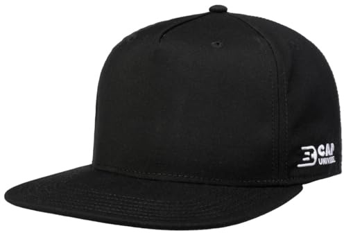 CapUniverse Cappellino Stage Uomo - Cappello Hiphop Berretto Baseball Snapback cap Snapback, con Visiera, Fodera Estate Primavera/Estate - Taglia Unica Nero