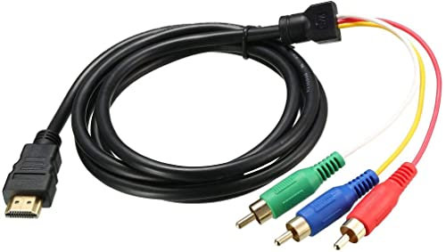 XYWHPGV Câble HDMI vers 3 RCA RVB Mâle vers Audio Vidéo AV Conversion Cordon de Ligne Adaptateur Transmetteur pour HDTV DVD 1080P 5ft 1.5m Noir(9d1ce 48a0c 0ec99 d8a8d 115fb ae9f1