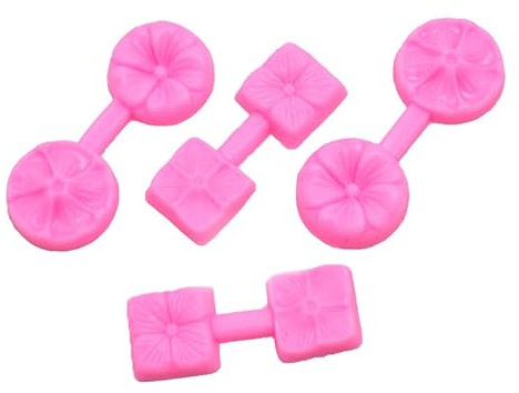 Moldes Tartas Silicona 4 Piezas De Horneado Redondo De Cinco Pétalos De Flor De Pétalo Cuadrado De Cuatro Pétalos Molde De Sándwich De Flores De Fondant Pastel De Chocolate Arcilla Molde
