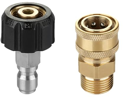 Adattatore ad alta pressione, 2 pezzi, adattatore per idropulitrice, adattatore per lavatrice M22, attacco rapido per pistola ad alta pressione, 1/4 pollici