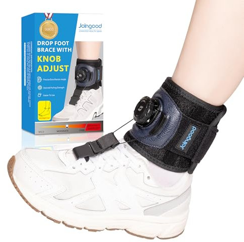 joingood Soporte Caída de Pie Para Caminar con Zapatos con Pomo,Ferula Soporte Para Pie Caido Hacia arriba Ayuda a Levantar Zapatos,Pie Caido Ferula pie Dorsiflexionado,Accidente Cerebrovascular(S/M)