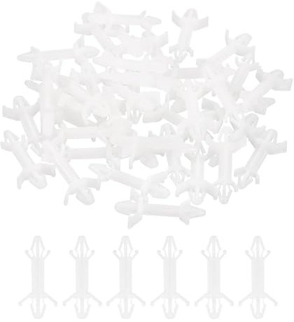 PATIKIL 60PCS Columna de Aislamiento de Placa de Circuito Impreso Soportes de Clips de Placa de Circuito de Bloqueo Inverso de Nylon con Doble Cabeza de Altura 16mm / 0.63