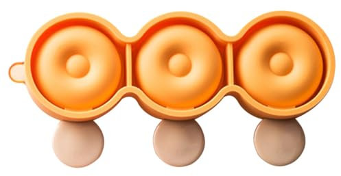 CIYODO Donutform Wiederverwendbares Former Für Am Stiel Formen Für Am Stiel Am Stiel Schimmel Eisform Selber Machen Halter Für Eisbecher Eismaschine Diy Orange Kieselgel