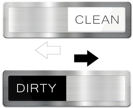 Kaluofan Clean Dirty Dishwasher Magnet Sign, 1PCS Magnet Clean Dirty Sign | Dishwasher Clean Dirty Sign, Dishwasher Clear and Easy to Read Font, Used for Cleaning and Dirt Reminder Signs
