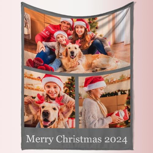 Rainsar Personalisierte Decke, Fotodecke 150x200 mit Eigenem Foto, Kuscheldecke Personalisiert, Decke Selber Gestalten, Personalisierte Geschenke Frauen für Geburtstag Weihnachten Hochzeit Jahrestag