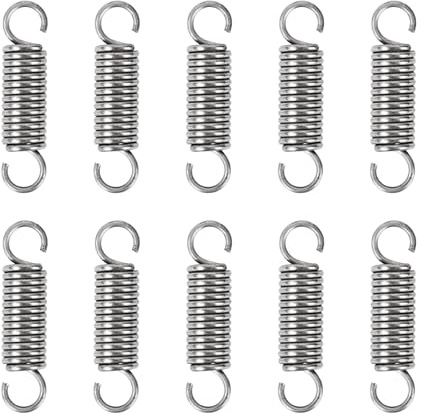 GUNGY Zugfedern mit Haken Edelstahl Zugfeder Spannfeder 30mm Außendurchmesser 8mm Drahtdurchmesser 1,2 mm Maximale Zugkraft 4,20kg 1,2x8x30mm 10 Stück