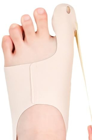Aomhrek 1 Paar Ergonomisches Hallux Valgus Korrektur, Wissenschaftlich Proportionierte Stoffe Zehenspreizer Hallux Valgus, Täglicher Gebrauch Hallux Valgus Schiene Unisex (1, Hautfarbe, M)