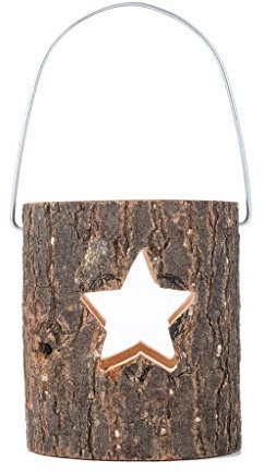 Kerzenständer aus Holz, hohl, Weihnachtsbaum, Schneeflocken-Halter