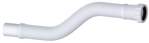 Hulthor Easy-Fit 40mm Extra Long Flexible Waste Pipe Connector – Universal Sink & Bath Waste Pipe, Compression to Spigot, Flexible Shower Waste, 500mm