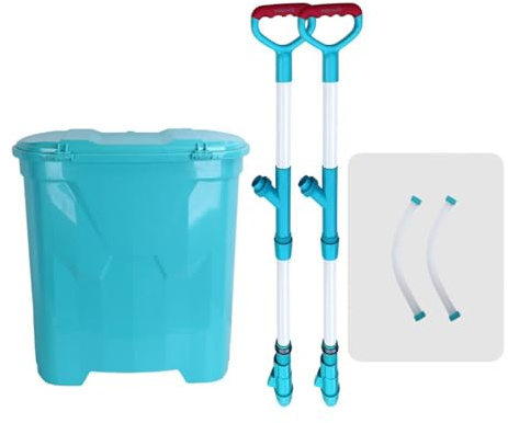 Folpus Esparcidor de Fertilizante de Doble Tubo, Herramienta Manual para Uso en Vegetales, Style a