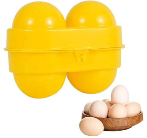 Eierbox - Tragbare Eierbehälter Für 2 Eier Mit Stoßschutz | Eierschachtel | Eierkarton Für Camping | Eieraufbewahrung | Eierdose | Egg Holder | Eier Transportbox Tragbar Und Wasserdicht