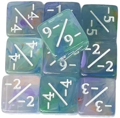 KiBcsLic 10 Pezzi Dadi Contatore Set di Dadi D6 con Simboli Ausili Matematici per Calcoli Generatore di Numeri Casuali Adatto per Giochi di Ruolo E Scopi, Viola Rosso