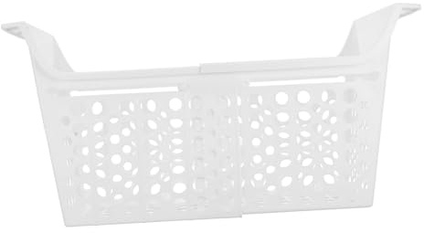FONDOTIN Cesta Congelador Ajustable Extensible para Almacenamiento de Alimentos Organizador de Cestas Arcón Congelador con Diseño Moderno y Drenaje para Congeladores Horizontales