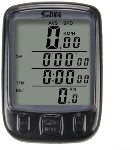 Besttoolifes Velocímetro con cable de seguimiento de contar con odómetro digital y pantalla LCD hermética, computadora multifunción compatible con ciclismo para computadora de velocidad de ciclo