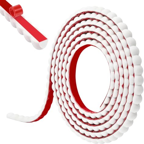 Wapasezyar Flexible Zierleisten Selbstklebend, Abziehen Aufkleben PVC Wandleisten Kantenschutz Leisten für Spiegelrahmen Fensterrahmen Wände Böden Schränke Decken Fliesenrände (Weiß-15mm x 3 Meter)