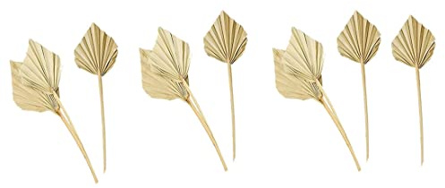Tumintu 10 unidades de jabalinas de palma secas de boho naturales secas abanicos de palma secas hojas de palma secas hojas de palma con tallo