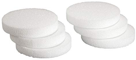Hygloss Products Foam Discs - Craft Foam (XPS) for Projects, Arts, & Crafts, 6 x 1 Circles, White, 12 Pieces