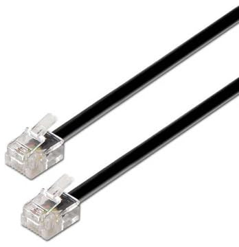CABLE DE TELEFONO AISENS 6P4C RJ11 MACHO A RJ11 MACHO 2M NEGRO A143-0319