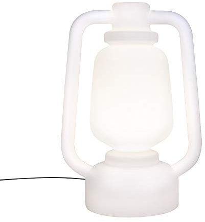 Qazqa Modern außen Stehleuchte, Stehlampe für den Garten - Storm - Weiß, max. 50W, Geeignet für LED, 110cm, IP44, Rund