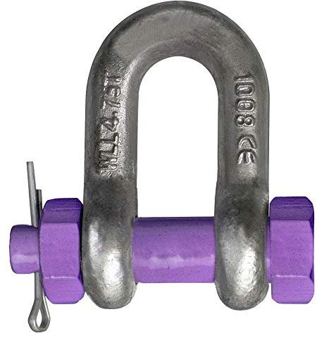 Gerade Schäkel mit Mutter und Splint 3,25t 5/8 hochfest feuerverzinkt 5/8 Zoll