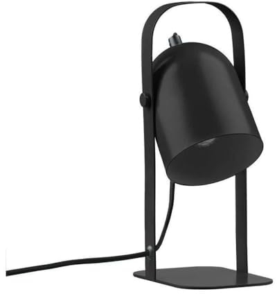Villa Collection Nesvik Tischlampe, Retro Tischlampe Industrial Design, Kleine Nachttischlampe oder Schreibtischlampe, Tischleuchte mit Kabel, 15 x 11 x 28,5 cm, Schwarz