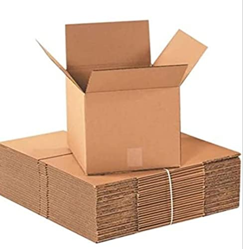 5 Pack 4x4x4 (101mmx101mmx101mm) Small Mailing Packing Cardboard Boxes, Strong Postal Shipping Boxes, Gift Parcel Boxes, (Pack Of 5), Single Wall