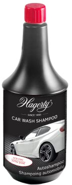 Hagerty Car Wash Shampoo - Autoshampoo mit Glanz- und Abperleffekt - hochkonzentriert & lackschonend - Autowaschmittel frei von synthetischen Zusätzen - Auto-Glanz-Shampoo - 1 Liter