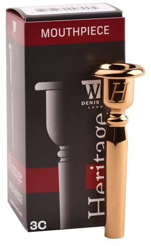 Denis Wick Heritage Trumpet Mouthpiece Gold Plated, 3182G-3C - V-Type Backbore for Balanced Airflow and Tone - Trumpet Accessories for Effortless Articulation 16.75 x 5.27 x 3.80mm