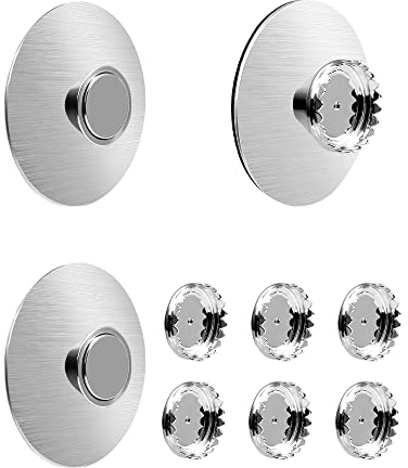 ZITFRI 3er Magnetischer Seifenhalter ohne Bohren Edelstahl selbstklebend Seifenhalter mit Magnet Seifenschale magnetische Seifenablage mit 6er Plättchen für Magnetseifenhalter für Dusche Waschbecken