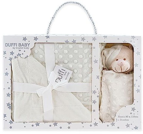 variouss Manta de Burbuja para Bebe y Dou Dou Osito (Beige)