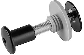 Balkonschrauben aus Edelstahl mit Gewindehülse in verschiedenen Farben und Größen, Montagesatz für HPL-Platten, Balkonverkleidung (M5 x 25mm, Schwarz RAL9005 mit Gewindehülse, 10)