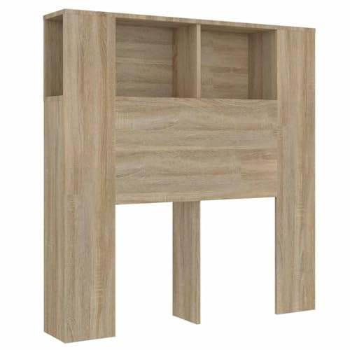 vidaXL Testiera con Scomparti Rovere Sonoma 100x18,5x102,5 cm