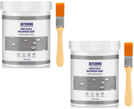 Transparentes Wasserdichtes Beschichtungsmittel, Klare Wasserdichte Versiegelungsflüssigkeit, Dichtmasse Wasserdicht für Toilette, Badezimmer, Fliesen, Wände, Dach (300g*2)