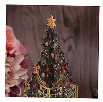 CAXUSD Weihnachtskarten Pop Up Grußkarten Geschenkkarten für Festtage Neujahrskarten aus Papier Feiertagskarten zum Ausdrücken Ihrer Wünsche