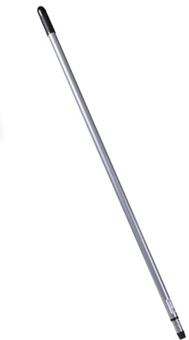 BawiTec Qualitäts Teleskopstiele stufenlos verstellbar ausziehbar mit Gewinde und Aufhängekappe Stiel Metallstiel für Besen,Schrubber,Wischer Teleskopstange Telesstiel (1 Stiel, grau, Profi, 200cm)