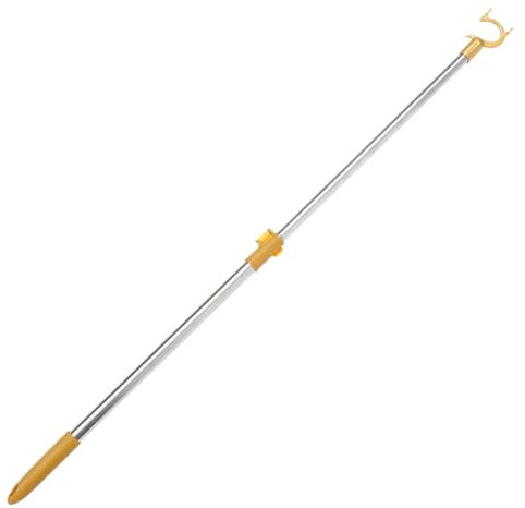 TOGEVAL Asta Telescopica per Stendere Abiti in Alluminio e Acciaio Inossidabile, Design Retrattile Leggero, Estensibile da 64 a 101 Cm, per Uso Domestico