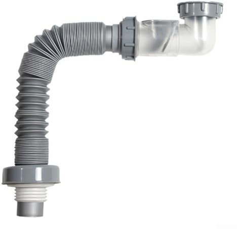 Tuyau de vidange d'évier de cuisine avec filtre et vanne d'arrêt, construction en acier inoxydable, drainage rapide, design anti-odeur pour lavabo de salle de bain