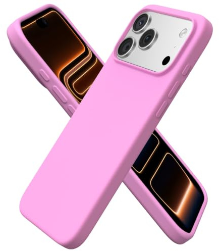 ORNARTO Cover per iPhone 17 Pro Max Silicone,Antiurto,Rosa Sakura | Silicone Liquido Premium,Protezione Completa,Morbida al tatto,Custodia per Telefono con Fodera in Microfibra Antigraffio